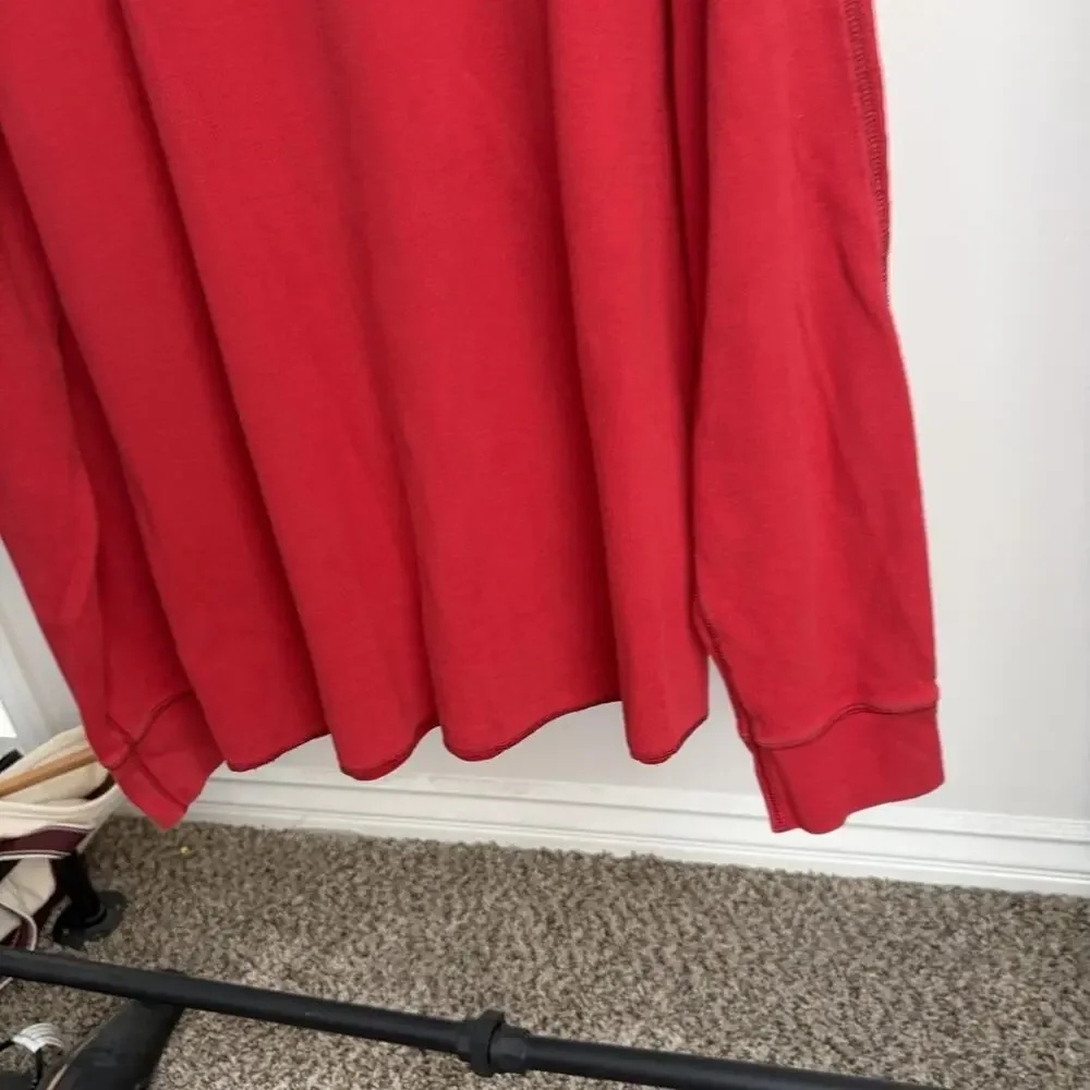 J.Crew Oarsman Red Baggy Oversized Minimalist Preppy Mens XL Thermal Shirt